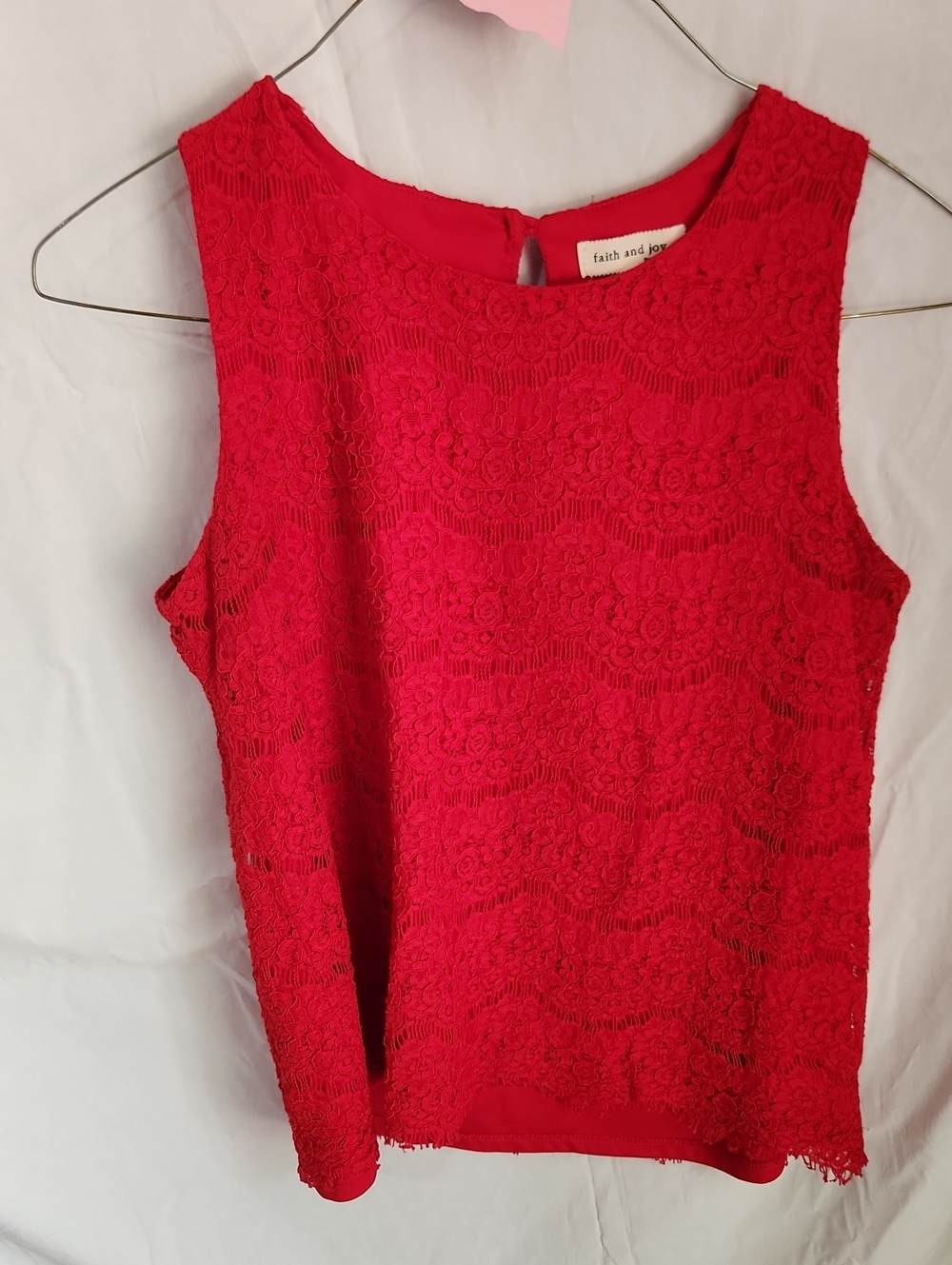 Faith and Joy Woman's Lace Tank Top